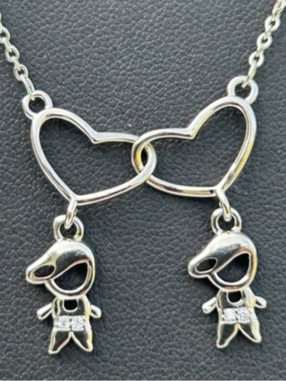 New hearts & boys / twins necklace